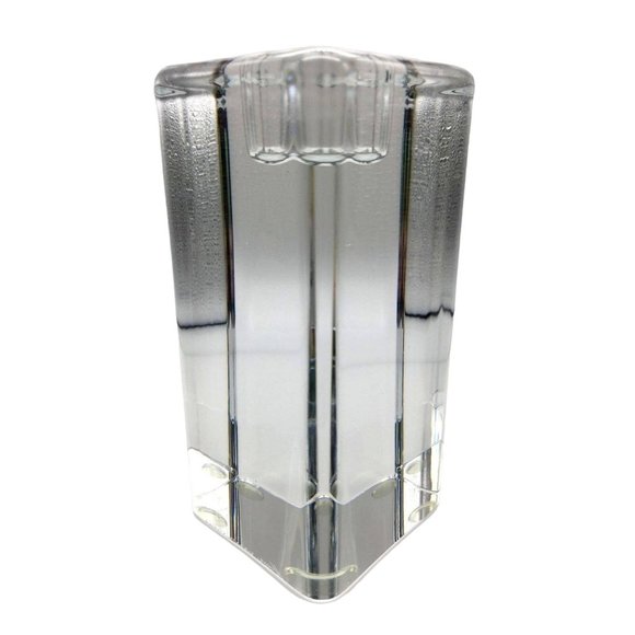Vintage, Kosta Boda *WARFF* Heavy Swedish Art Glass Block Taper Candle Holder MC - Picture 1 of 8